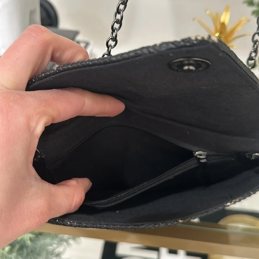 Black envelope crossbody bag